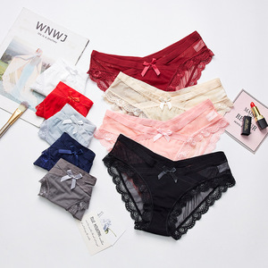 Mutandine Sexy in Pizzo per Donne, Intimo Senza Cuciture Trasparente, Slip in Pizzo <span class=keywords><strong>Taglia</strong></span> S M L <span class=keywords><strong>XL</strong></span> e Plus Size, Intimo Sexy a Vita Bassa - Product Image 2