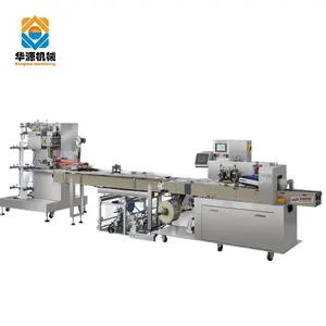 Huayuan Full automatic 1-10 pcs pack facial tissue baby wet wipe making machinery wet wipes production line