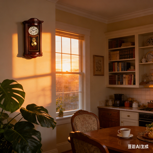 Pendule <span class=keywords><strong>Grand</strong></span>-père Horloge Murale 55.88cm (H) Bedford Horloge Collection Acajou Horloge Murale Pendule Carillons, Cerise - Product Image 5