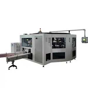 Mới nhất 3 màu tự động CNC servo Màn hình máy in lụa Màn hình máy in cho vuông phẳng chai tròn Jar ly container