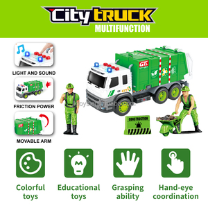 Camión de <span class=keywords><strong>Basura</strong></span> de <span class=keywords><strong>Juguete</strong></span> para Niños, de Fricción Inercial, Duradero, de Plástico ABS, Contenedor de Clasificación de <span class=keywords><strong>Basura</strong></span>, Modelo de Ingeniería Sanitaria, Limpieza a Gran Escala - Product Image 2