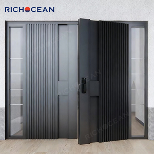 Puertas de Entrada Principales de Seguridad de Metal Directas de Fábrica RICHOCEAN, Puerta de Seguridad de Aluminio con Cerradura Inteligente - Product Image 3