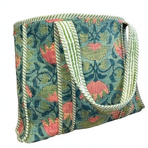 Sac fourre-tout matelassé en coton pour femme, fait main, grand format, élégant, uni, lavable, pour l'été et l'automne, avec fermeture éclair - Product Image 1