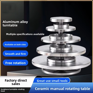 Rueda de Aluminio de Doble Cara Profesional para Cerámica, Plataforma Giratoria Resistente para Escultura, Arcilla, Decoración de Pasteles, 11-30 cm - Product Image 5