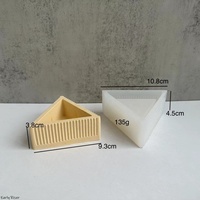 Early Riser Moule en silicone pour bricolage Triangle Cercle et hexagone Boîte de rangement à rayures Petite bougie de jardinière formes polyvalentes élégantes