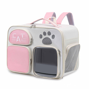 Tas Hewan Peliharaan Lipat Portabel Transparan untuk Kucing dan Anjing Cocok untuk Pesawat Terbang Tas Ransel Hewan Peliharaan untuk Luar Ruangan Tas Perjalanan Hewan Peliharaan yang Modis - Product Image 1