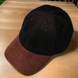 Casquette Dad Hat en velours côtelé bicolore personnalisée, style américain, en tissu, pour les fêtes, avec caractéristiques de tissu courantes pour l'automne - Product Image 2