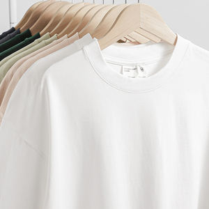 T-shirt décontracté best-seller multicolore avec logo personnalisé 100 % coton à manches courtes, coupe classique, respirant, anti-plis, simple et uni - Product Image 1