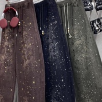 F349/FANMAJIALIE Celana Jeans Wanita Trendy Berlian Gaya Fashion Jalanan dengan Sentuhan Kerajinan Berat Celana Denim Wanita
