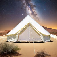 Tienda de campaña de lona personalizada de un dormitorio con salida para estufa, para 8 personas, para camping, fabricante con certificación ISO, taller, OEM, ODM, para campamento de caza en invierno