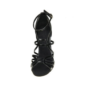 Sepatu Dansa Tango Hak Tinggi PU Hitam Seksi - Product Image 4