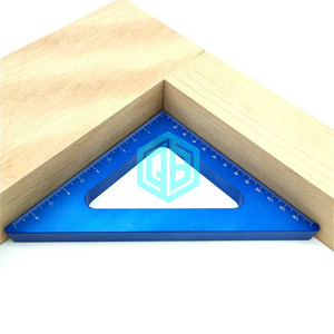 Règle d'angle en aluminium à 45 degrés, triangle impérial, <span class=keywords><strong>équerre</strong></span> <span class=keywords><strong>de</strong></span> <span class=keywords><strong>menuisier</strong></span>, outils <span class=keywords><strong>de</strong></span> mesure du bois, OEM personnalisable - Product Image 6