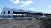 Estructura de acero prefabricada estilo granja moderna oveja cabra granja granero casa cobertizo de vacas lecheras y edificio de granja de ganado