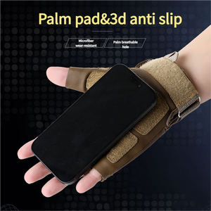 Guantes tácticos de Ciclismo de medio dedo con carcasa de malla Guantes de equitación para deportes al aire libre - Product Image 2