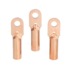 DT Series Acid Washed Cable Connecting Red Copper Terminal Cable Lug Pin Lugs