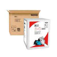 Lingettes industrielles non tissées multi-usages X60 pour le nettoyage à sec des surfaces en verre, blanches, Pop N Wipe, pour l'huile et la graisse