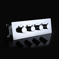 Ensemble de douche de salle de bain LED colorées multi-fonction brumisation massage 20 pouces thermostatique pommeau de douche panneau plafond robinet de douche