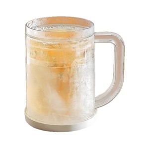 Tasse à bière en verre à double paroi grande capacité, refroidissement rapide pour boissons estivales et fêtes - Product Image 5