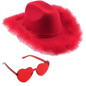 Chapeaux de cowboy/cowgirl très tendance style western, en polyester/coton rouge, ajustables, pour toutes les saisons, fêtes, voyages, pêche - Product Image 1