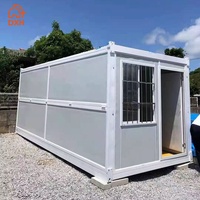 Maison mobile miniature prête à être expédiée, structure en acier, conteneur modulaire pliable de 20 pieds pour dortoir ou bureau