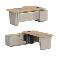 Meubles de bureau de luxe en forme de L, table de direction moderne, bureau de travail, bureau de PDG, bureau de patron