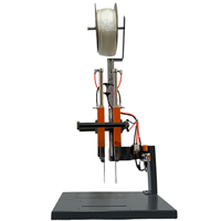 Máquina semiautomática neumática de doble cilindro para fabricar grapas elásticas sin cuchilla, para metal y madera