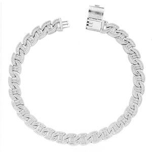VVS Moissanite مجوهرات هيب هوب مخصصة, VVS المويسانتي الماس مخصص الهيب هوب مجوهرات ميامي الكوبي لينك سلسلة الكوبي باجيت المويسانتي قلادة ل مغني الراب - Product Image 3