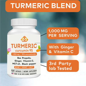 Cúrcuma Orgánica, Jengibre y Pimienta Negra, Suplemento Herbal para la Salud de las Articulaciones, Inmunidad y Digestión en Adultos, 120 Cápsulas - Product Image 3