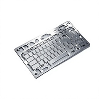 Cadre de clavier mécanique DIY en acier inoxydable usiné CNC sur mesure, perçage 3D pour le fraisage du boîtier inférieur de clavier haut de gamme