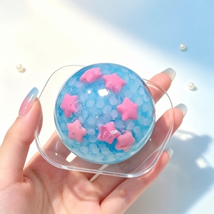 Pelota Antiestrés Artesanal Blue Star Crispy Skin, Estilo Navideño, Hecha a Mano, DIY, Juguete Sensorial para Aliviar el Estrés, Caja Sorpresa, Regalo - Product Image 1