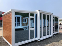 Maison préfabriquée de luxe en acier de 40 pieds, extensible et pliable, conteneur habitable personnalisé, maison préfabriquée de 20/30/40 pieds