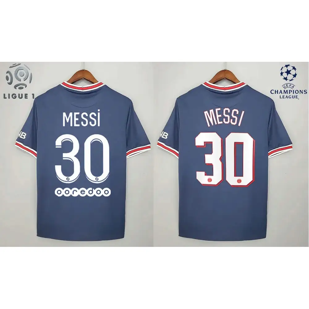 Euro futbol takımı Paris 21/22 yeni sezon ev uzak fanlar oyuncu forması Messi Mbappe Neymar Jr forması gömlek