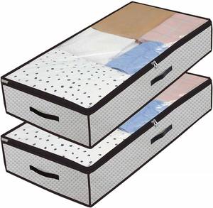 Grandes couettes économiseuses d'espace Rangement sous <span class=keywords><strong>le</strong></span> lit pliable, sacs à fermeture éclair avec fenêtre transparente <span class=keywords><strong>pour</strong></span> couvertures vêtements/ - Product Image 4