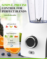 Extracteur de jus de fruits 1,8 L avec logo personnalisé, mixeur-blender 2 en 1 pour smoothies épais et beurres de noix