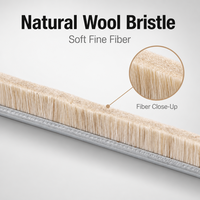 Brosse de nettoyage industrielle, pièce de rechange, fil de laine, filament de nylon, fil d'acier, canal métallique, OEM personnalisable