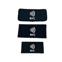 Kunden spezifisches wasserdichtes Material 13,56 MHz gewebte Etiketten für Kleidung NFC 213Chip Kleidung Hitze beständige Vliesstoff-Tags