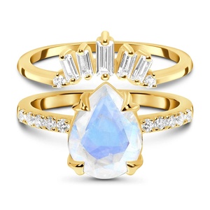 <span class=keywords><strong>Anillo</strong></span> de oro <span class=keywords><strong>amarillo</strong></span> <span class=keywords><strong>con</strong></span> piedra lunar de arcoíris y <span class=keywords><strong>topacio</strong></span> blanco, <span class=keywords><strong>anillo</strong></span> de ninfa y banda sotana, superventas - Product Image 1