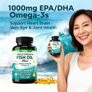 Capsule di Olio di Pesce <span class=keywords><strong>Omega</strong></span>-<span class=keywords><strong>3</strong></span> con 1000mg di EPA e DHA OEM per il Supporto della Salute del Cervello - Product Image 3