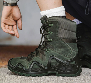 TSB07 Stock Asiaon Heavy Duty <b>Hiking</b> Camping Mountaineer Climbing CP Camouflage Tactical Long <b>Boots</b> - Product Image 6