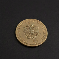 Ornement Métallique Rond Personnalisé en Alliage de Zinc Plaqué Or, Gravé en Relief, Vente en Gros pour Salons Professionnels, Événements Corporatifs, Clubs, Commandes en Vrac, OEM
