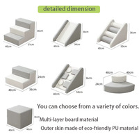 Set de Escaleras de Madera para Entrenamiento Sensorial de Bebés con Tobogán Interior para Educación Temprana