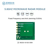 Alarme de sécurité Capteur de mouvement Capteur PIR Choix alternatif Trous dentelés Module radar à micro-ondes 5.8GHZ Capteur à micro-ondes