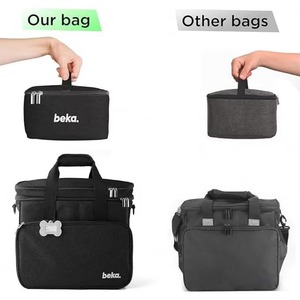 Sacs de voyage pour animaux de compagnie, sac de voyage pour chien pour une semaine, pour chiens de taille moyenne et grande, comprend 2 porte-nourriture doublés et 2 bols pliables pour chien - Product Image 4