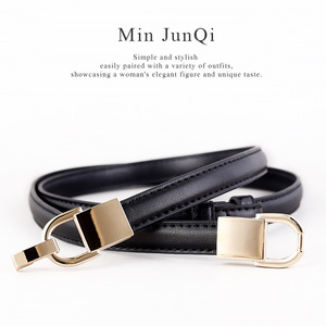 เข็มขัดหนังแท้หัวเข็มขัดโลหะผสม ปรับได้ ทรงสี่เหลี่ยม สีดำ สีน้ำตาล สีกาแฟ สไตล์ลำลอง ทนทาน ขึ้นรูปชิ้นเดียว - Product Image 4