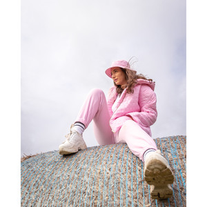 Cappotto trapuntato rosa Baby con cappuccio Pea Street - Product Image 4