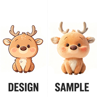 Peluche personnalisée OEM Cerf Mignon à Pois, Jouet en Peluche Doux, Poupée Cerf de Dessin Animé, Peluche Personnalisée pour Enfants et Décoration Intérieure
