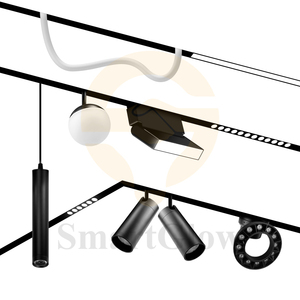 Sistema de Iluminación Magnético de Riel Empotrado para Decoración de Techos Tensados con Película Suave, 220V, Luces Magnéticas de Riel - Product Image 1
