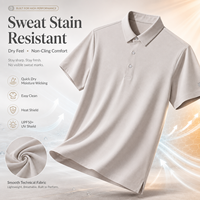 Camisa Polo JNEI para Hombre, Fácil de Limpiar, Manga Corta, Secado Rápido, Anti-Manchas, para Uniformes de Hotel, Restaurante y Hostelería