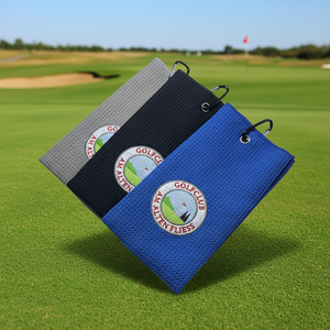 Serviette de <span class=keywords><strong>golf</strong></span> sportive en microfibre gaufrée, brodée sur mesure, séchage rapide, écologique, Shanghai Xiyi 2023 - Product Image 1