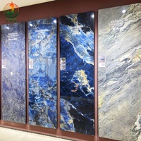 Panneau mural en PVC imperméable en plastique marbré UV, feuille de plastique stratifiée pour intérieur, feuille de marbre UV